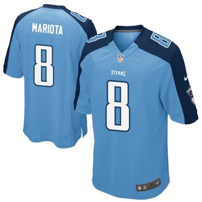 Nike Titans 8 Marcus Mariota Light Blue Elite Big Size Jersey