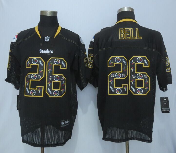 Nike Steelers 26 Bell New Lights Out Black Elite New Jersey