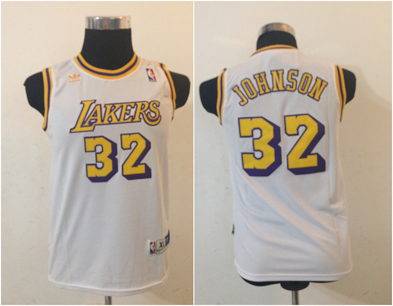 Lakers 32 Johnson White New Revolution 30 Youth Jersey