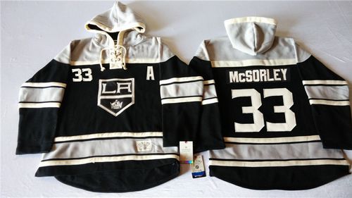 Kings 33 Marty McSorley Black All Stitched Hooded Sweatshirt