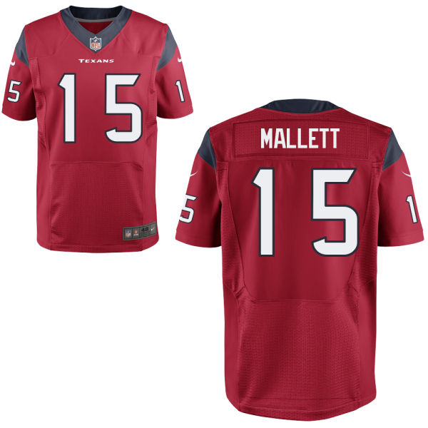 Nike Texans 15 Ryan Mallett Red Elite Jersey