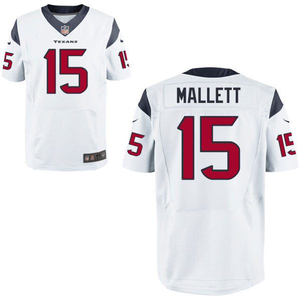 Nike Texans 15 Ryan Mallett White Elite Jersey