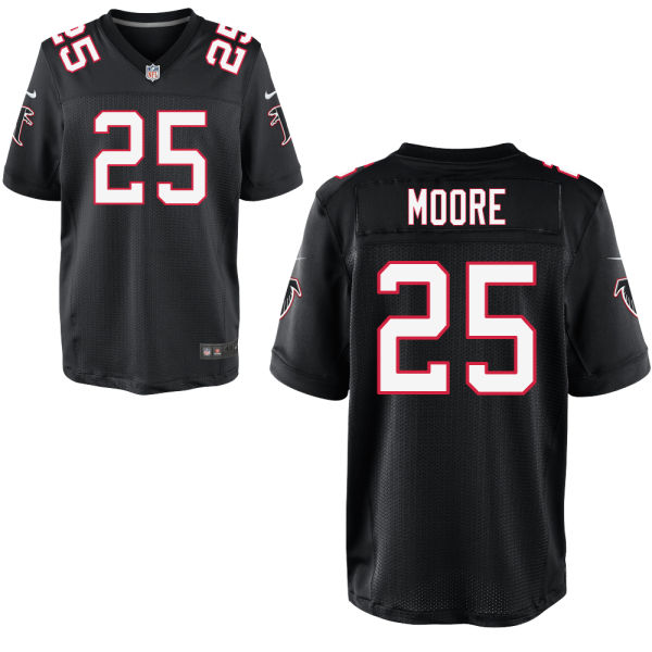 Nike Falcons 25 William Moore Black Elite Jersey