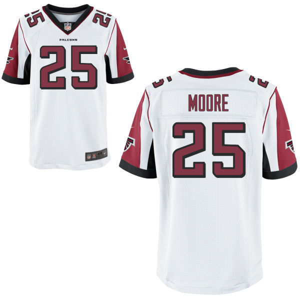 Nike Falcons 25 William Moore White Elite Jersey