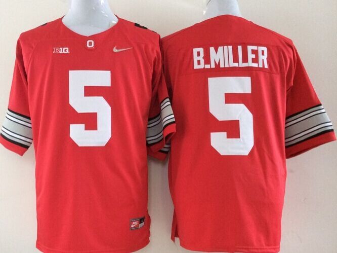Ohio State Buckeyes 5 B.Miller Red College Jerseys