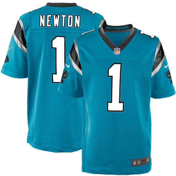 Nike Panthers 1 Cam Newton Blue Big Size Elite Jersey