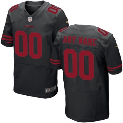 Nike 49ers Black Men's Customized Jersey
