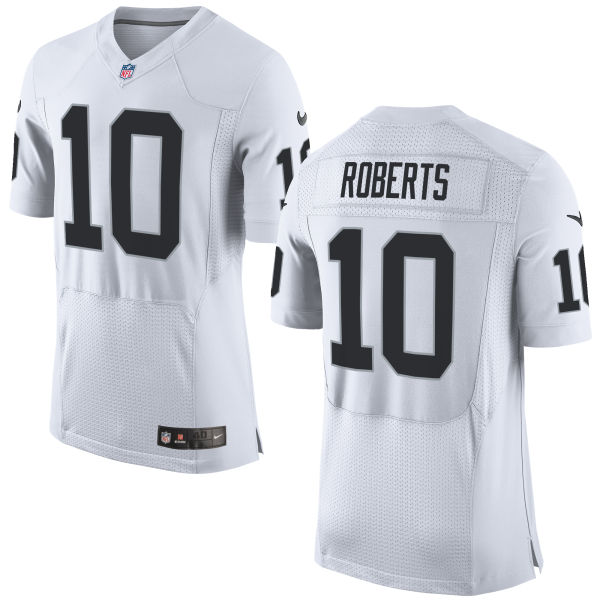 Nike Raiders 10 Seth Roberts White Elite Jersey