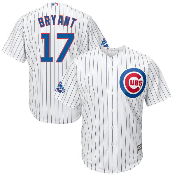 Cubs 17 Kris Bryant White 2016 World Series Champions New Cool Base Jersey