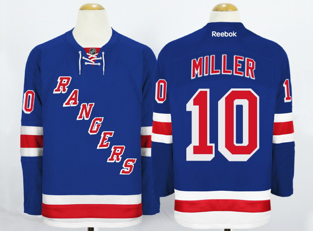 Rangers 10 J.T. Miller Blue Reebok Jersey