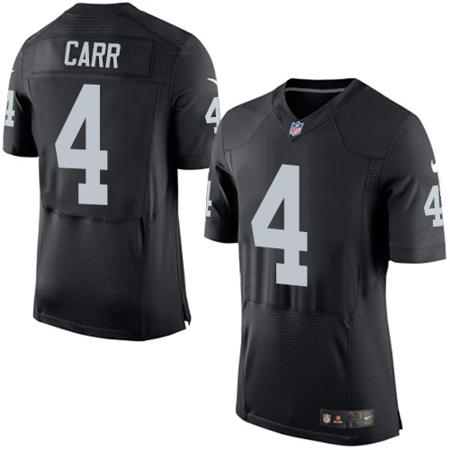 Nike Raiders 4 Derek Carr Black Big Size Elite Jersey