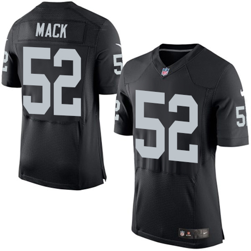 Nike Raiders 52 Khalil Mack Black Big Size Elite Jersey