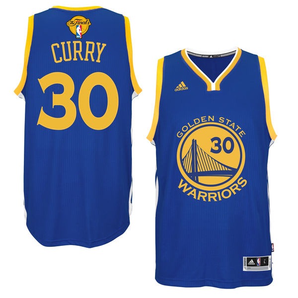 Warriors 30 Stephen Curry Royal 2017 NBA Finals Swingman Jersey