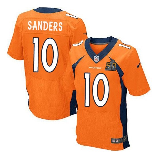 Nike Broncos 10 Emmanuel Sanders Orange Super Bowl 50 Elite Jersey