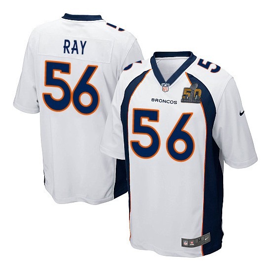 Nike Broncos 56 Shane Ray White Youth Super Bowl 50 Game Jersey