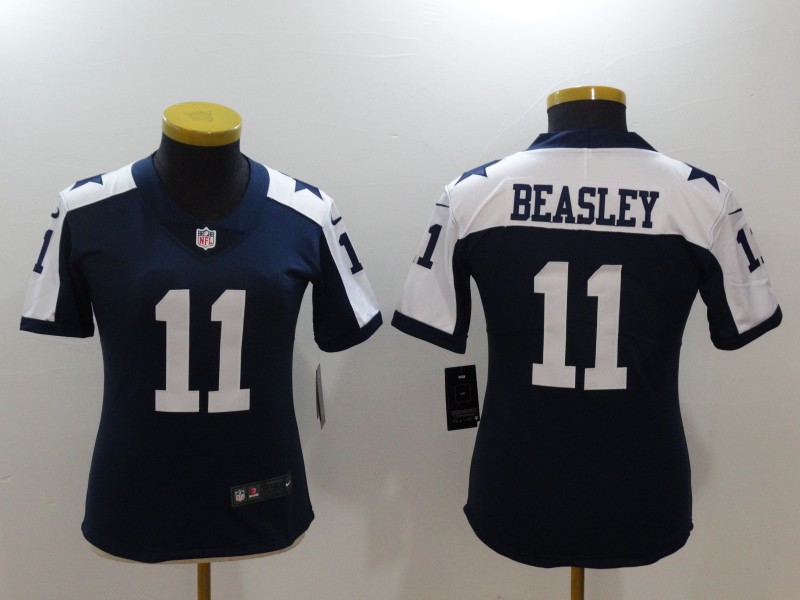 Nike Cowboys 11 Cole Beasley Navy Throwback Women Vapor Untouchable Player Limited Jersey