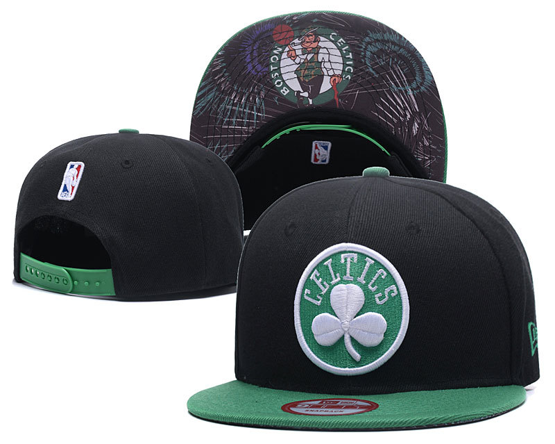 Celtics Team Logo Black Snapback Adjustable Hat LH