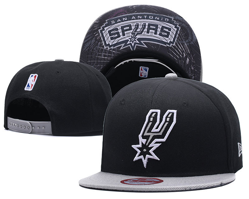 Spurs Team Logo Black Snapback Adjustable Hat LH