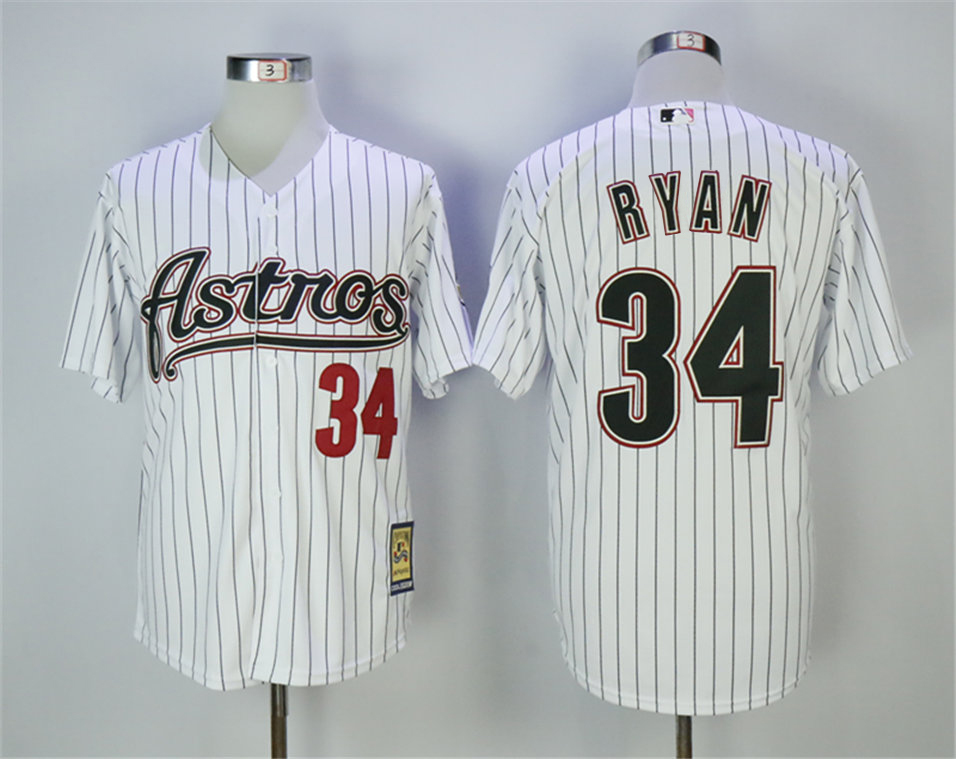 Astros 34 Nolan Ryan White Cooperstown Collection Throwback Jersey