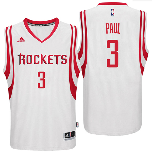 Rockets 3 Chris Paul White Replica Jersey