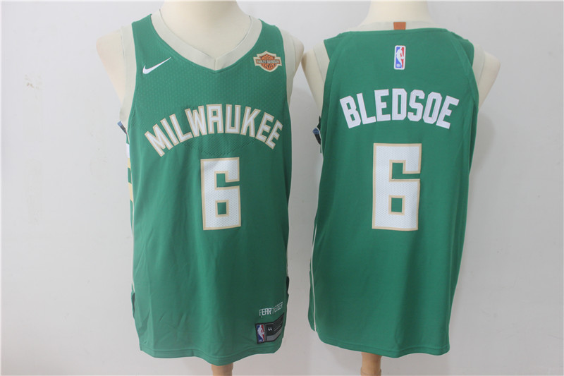 Bucks 6 Eric Bledsoe Green Nike Authentic Jersey