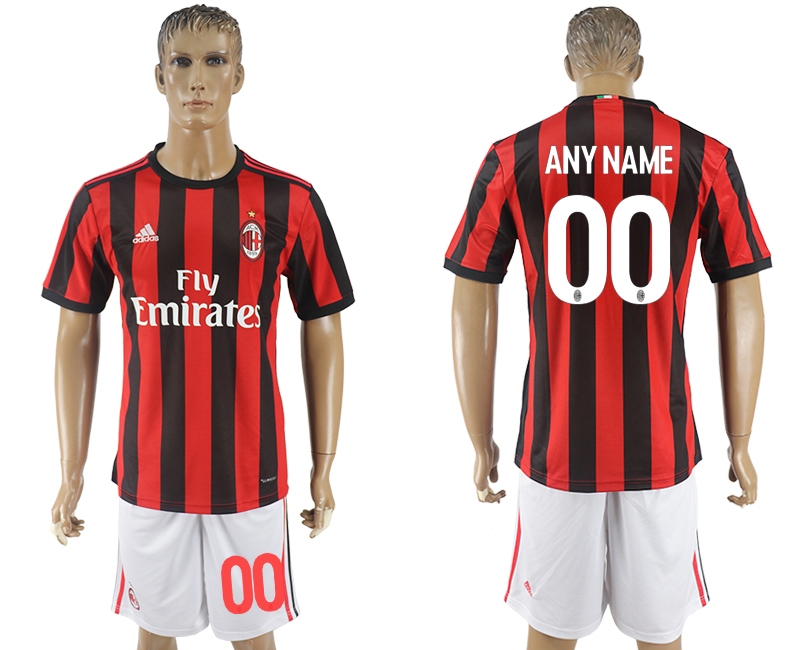 2017-18 AC Milan Home Customized Soccer Jersey