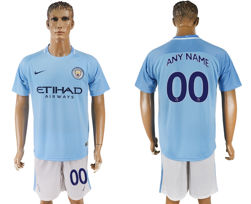 2017-18 Manchester City Home Customized Soccer Jersey