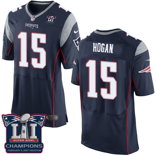 Nike Patriots 15 Chris Hogan Navy 2017 Super Bowl LI Champions Elite Jersey