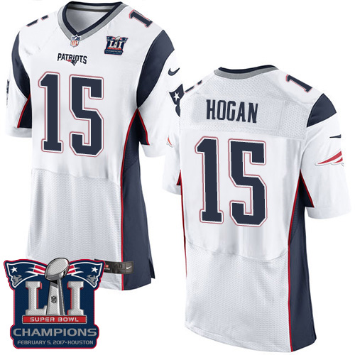 Nike Patriots 15 Chris Hogan White 2017 Super Bowl LI Champions Elite Jersey