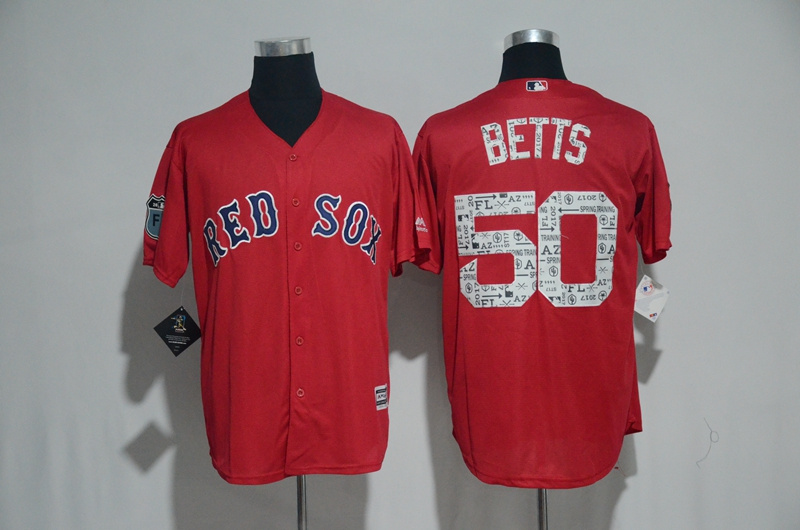 Red Sox 50 Mookie Betts 2017 Spring Training Cool Base Jersey