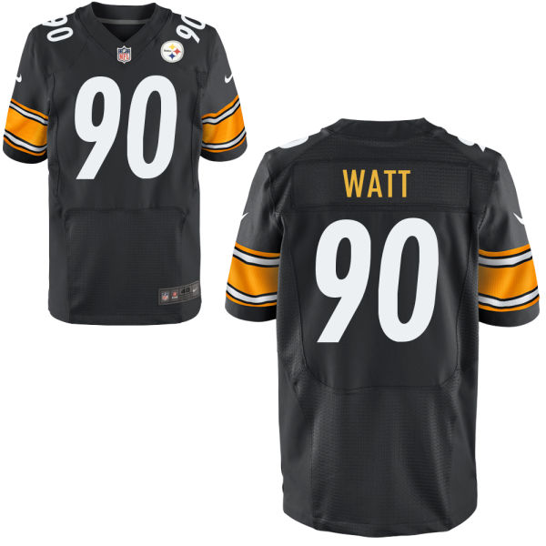 Nike Steelers 90 T.J. Watt Black Elite Jersey