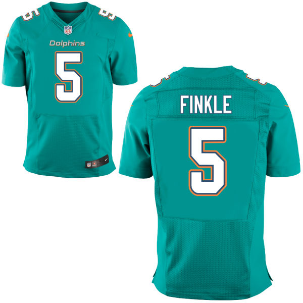 Nike Dolphins 5 Ray Finkle Aqua Elite Jersey
