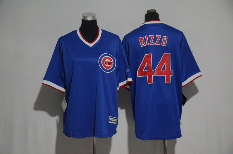 Cubs 44 Anthony Rizzo Blue Youth Cool Base Jersey