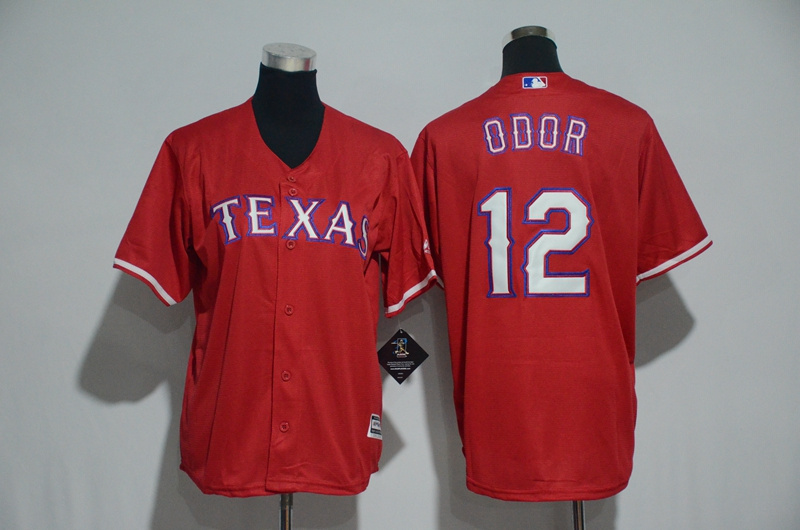 Rangers 12 Rougned Odor Red Youth Cool Base Jersey
