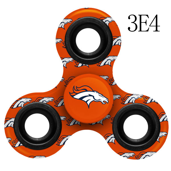 Broncos Multi-Logo Orange 3 Way Fidget Spinner