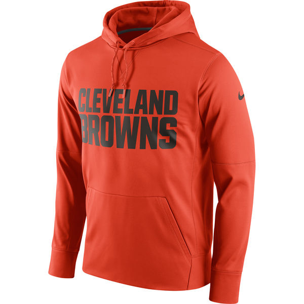 Cleveland Browns Nike Circuit Wordmark Essential Performance Pullover Hoodie Orange