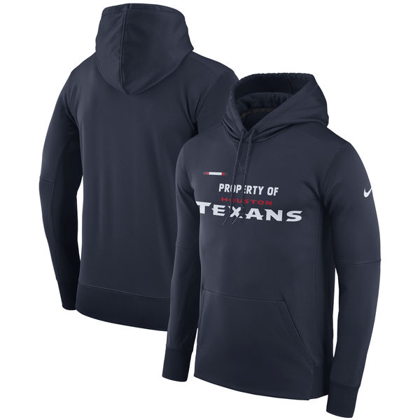 Houston Texans Nike Property Of Performance Pullover Hoodie Navy