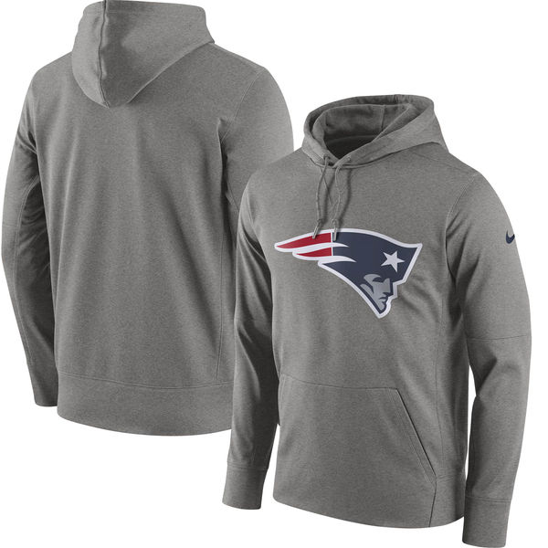 New England Patriots Nike Circuit Logo Essential Performance Pullover Hoodie Gray