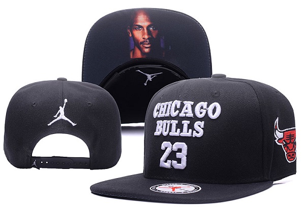 Chicago Bulls 23 Air Jordan Black Adjustable Hat
