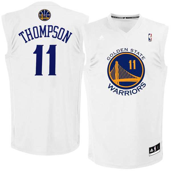 Warriors 11 Klay Thompson White Fashion Replica Jersey