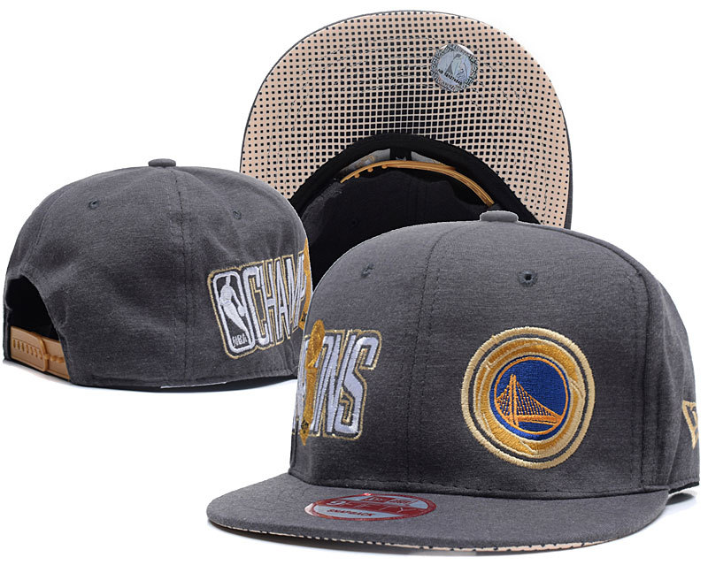 Warriors 2017 NBA Champions Gray Adjustable Hat SG