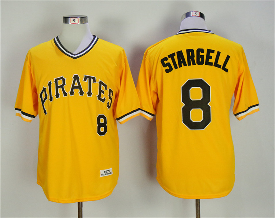 Pirates 8 Willie Stargell Yellow 1979 Throwback Jersey