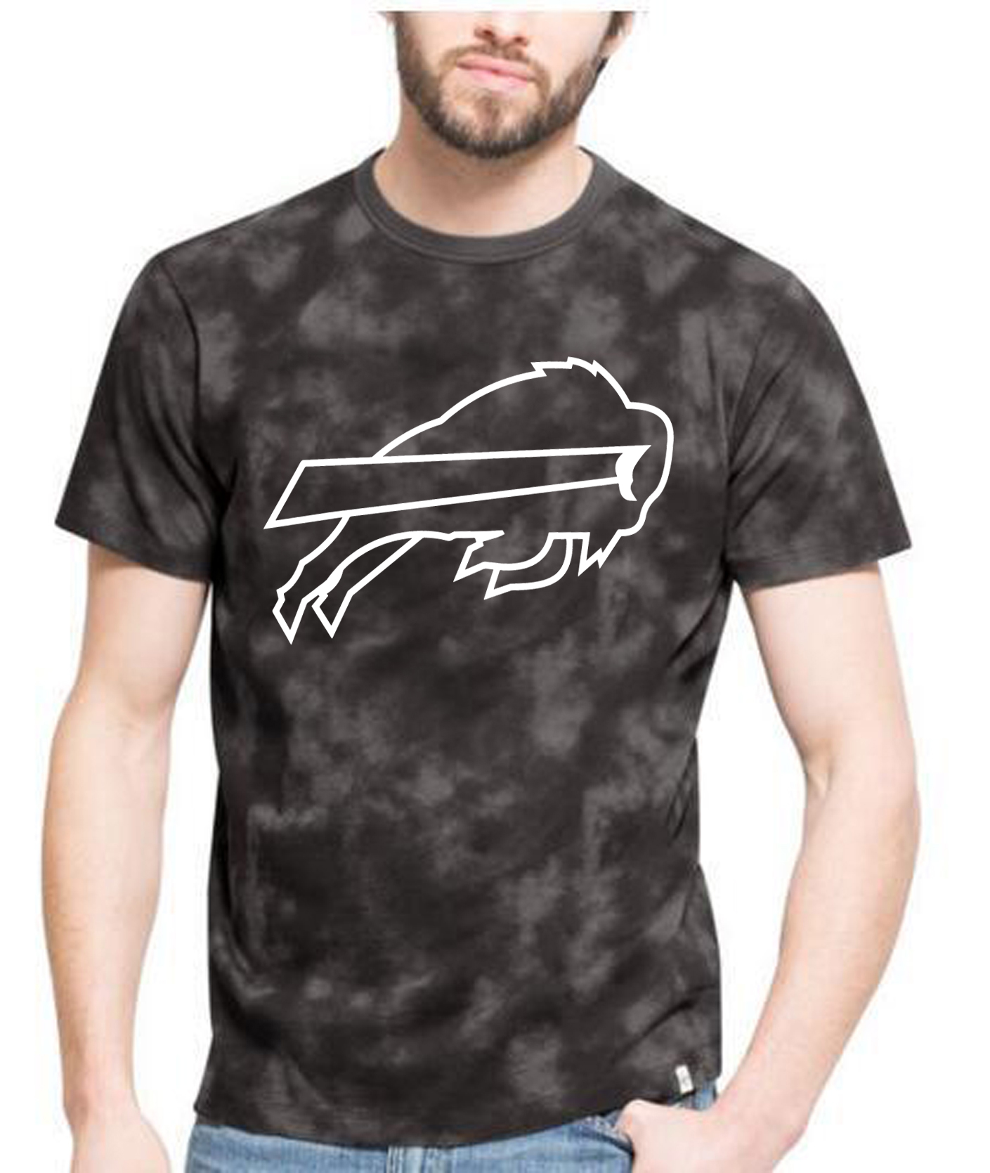 Bills Team Logo Black Camo Men's T Shirt