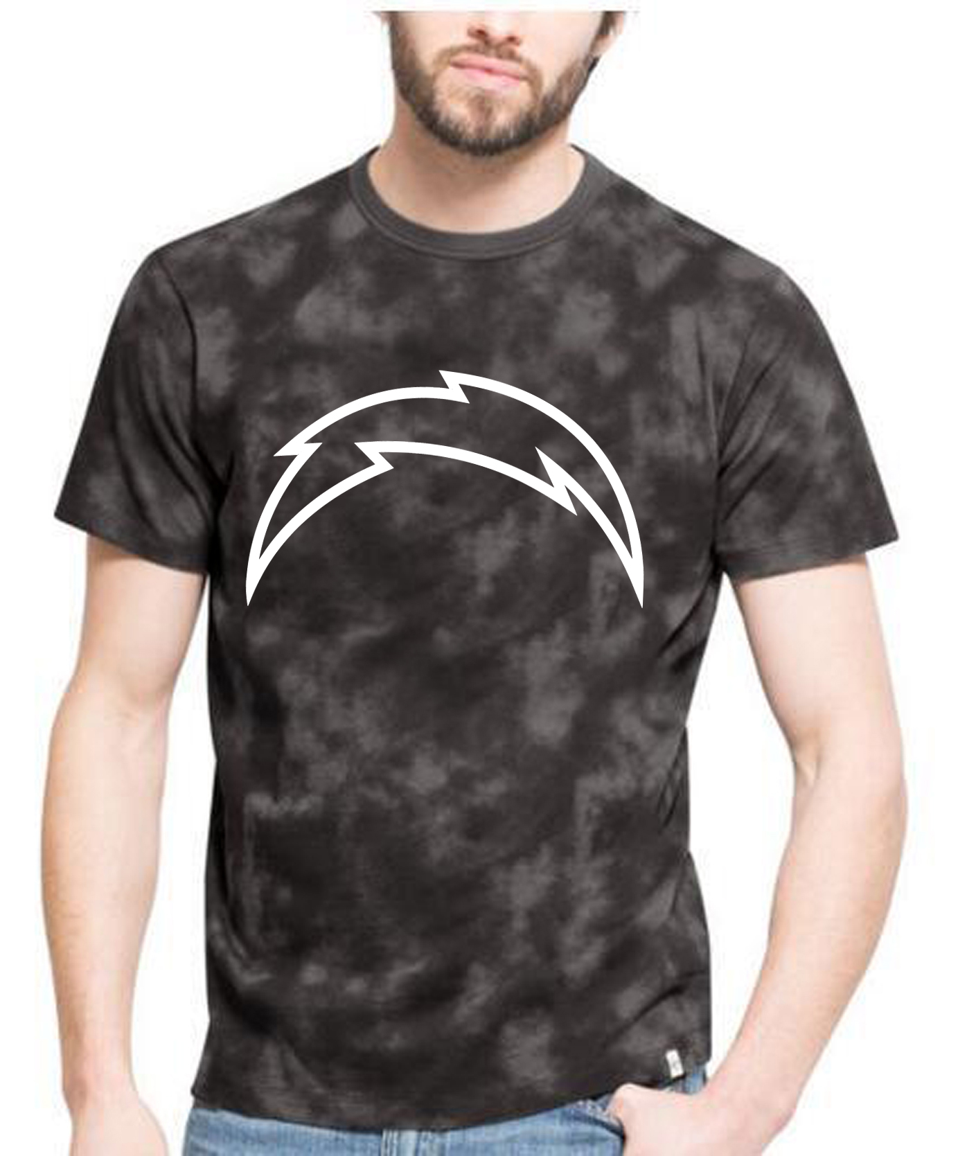 Chargers Team Logo Black Camo Men's T Shirt