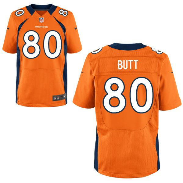 Nike Broncos 80 Jake Butt Orange Elite Jersey