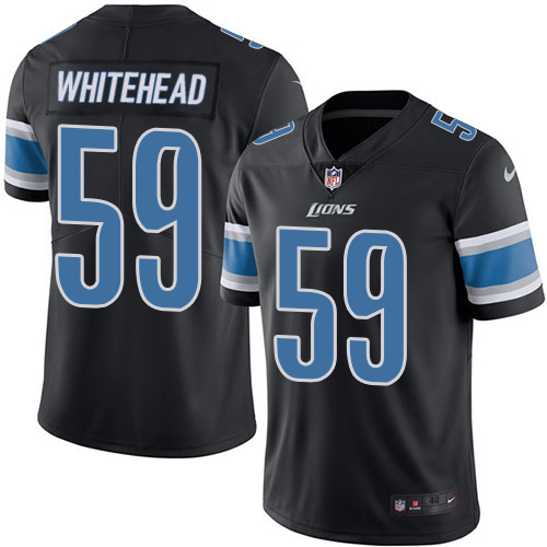 Nike Lions 59 Whitehead Tahir Black Color Rush Limited Jersey