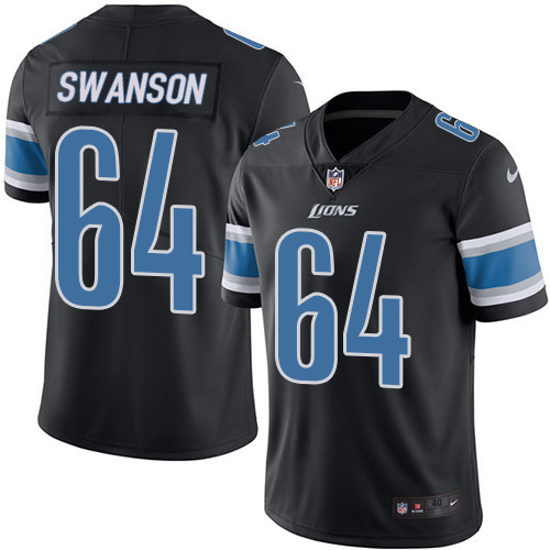 Nike Lions 64 Swanson Travis Black Youth Color Rush Limited Jersey