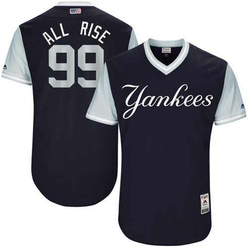 Yankees 99 Aaron Judge All Rise Majestic Navy Youth 2017 Players Weekend Jersey