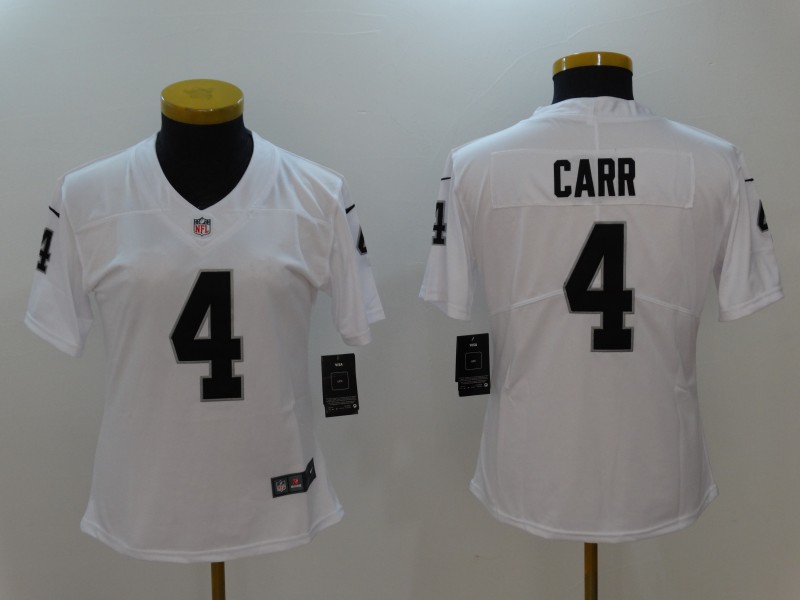 Nike Raiders 4 Derek Carr White Women Vapor Untouchable Limited Player Jersey