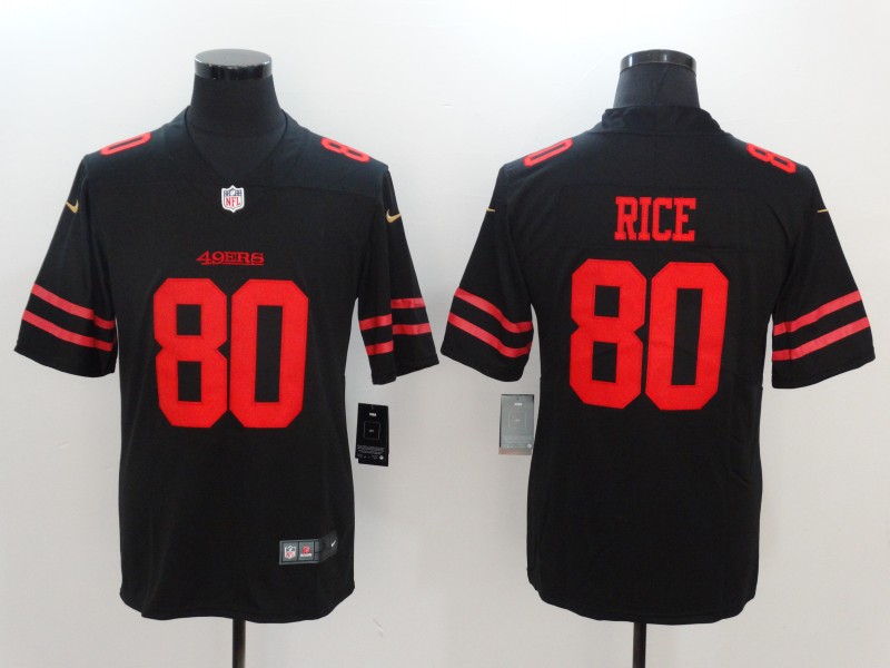 Nike 49ers 80 Jerry Rice Black Youth Vapor Untouchable Player Limited Jersey